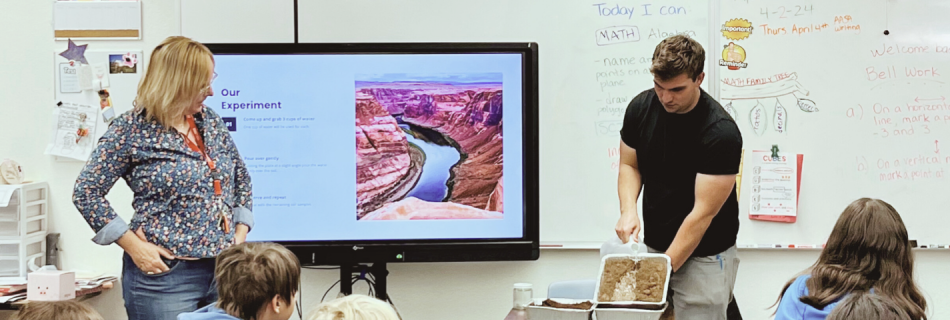 Demonstration of a lesson from our Fire Ecology Learning Lab in a classroom